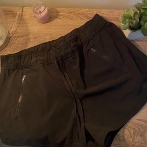 black athletic shorts